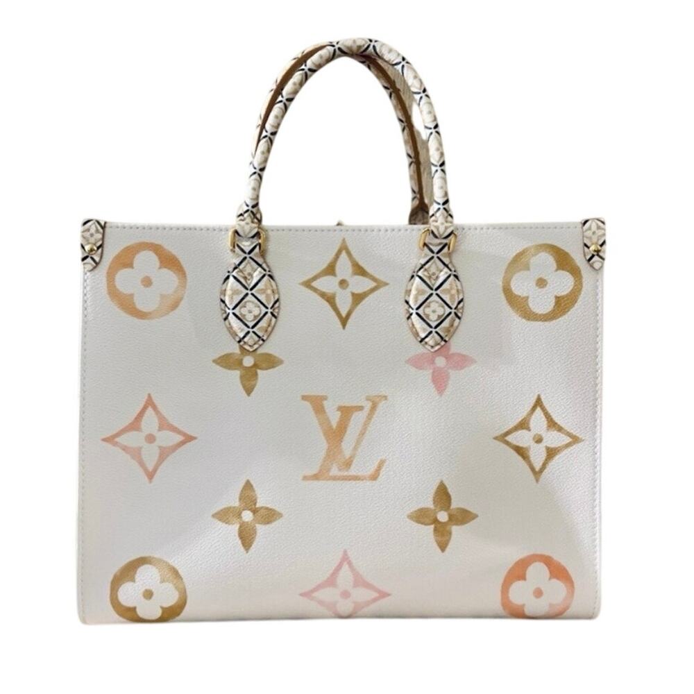 NIB Louis Vuitton By the Pool OnTheGo MM Beige Monogram Giant Watercolor M22975